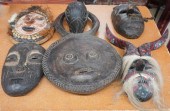SIX AFRICAN OR OCEANIC DECORAT