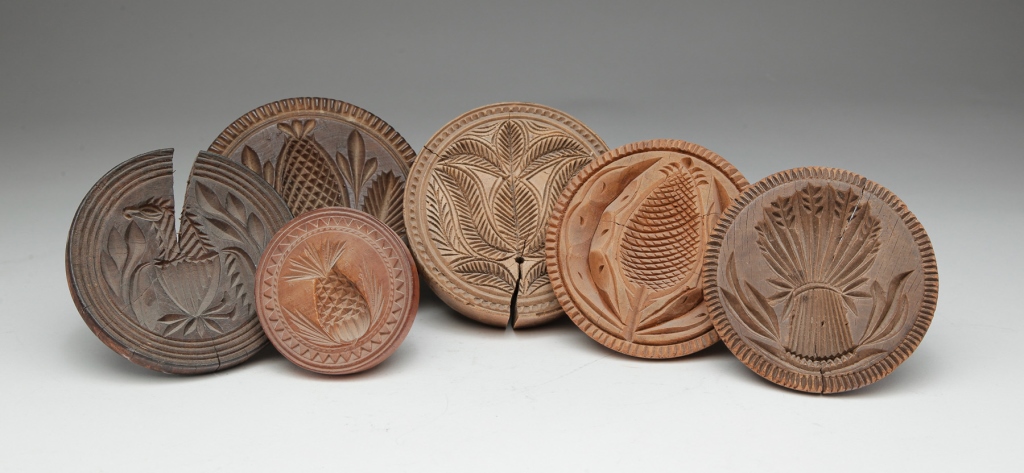 SIX AMERICAN BUTTER PRINTS.