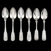 SIX AMERICAN COIN SILVER SPOON