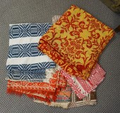 SIX AMERICAN MULTICOLORED JACQ
