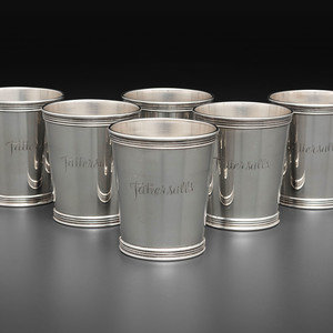Six American Silver Julep Cups