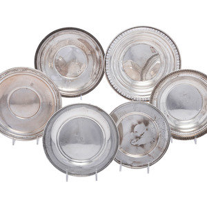 Six American Silver Serving