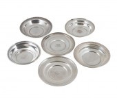 SIX AMERICAN SILVER TRAYS OR S