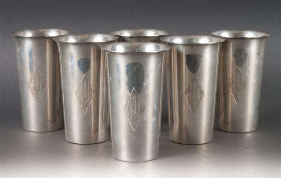 Six American sterling silver mint
