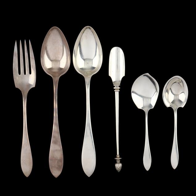 SIX AMERICAN STERLING SILVER