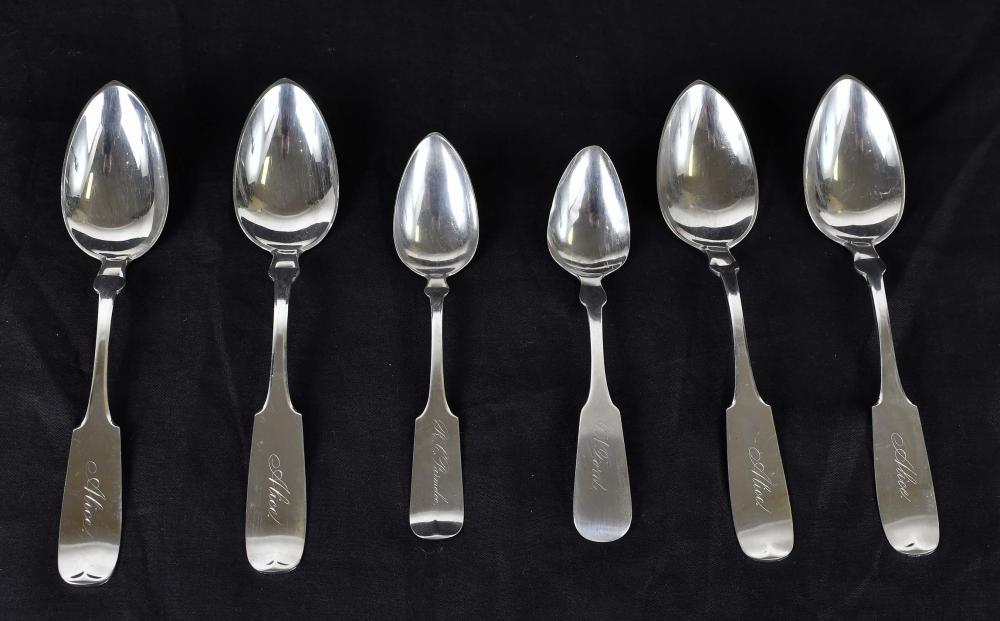 SIX AMERICAN STERLING SILVER