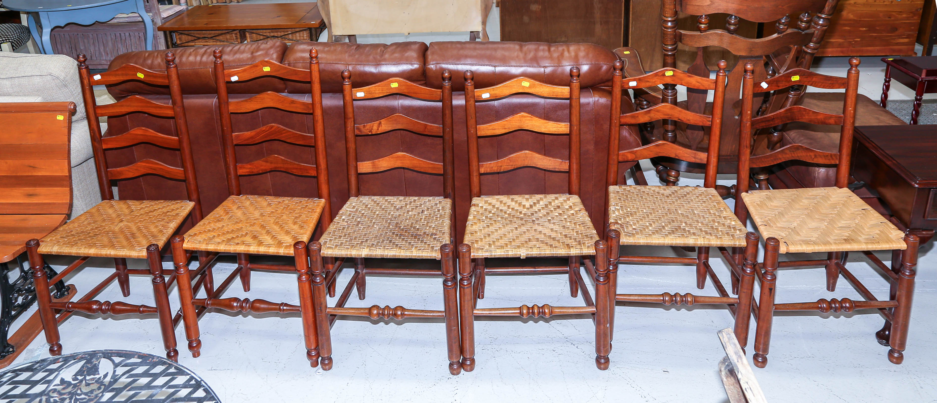 SIX AMERICAN VERNACULAR WALNUT