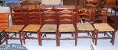 SIX AMERICAN VERNACULAR WALNUT