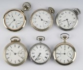SIX AMERICAN WALTHAM POCKET WA