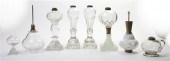 * Six American Whale Oil Lamps