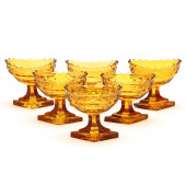 SIX ANGLO IRISH CUT GLASS MAST