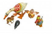 SIX ANIMAL TIN WIND UP TOYSinc