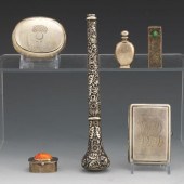 SIX ANTIQUE AND RETRO STERLING