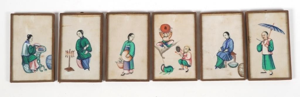 SIX ANTIQUE CHINESE MINIATURE