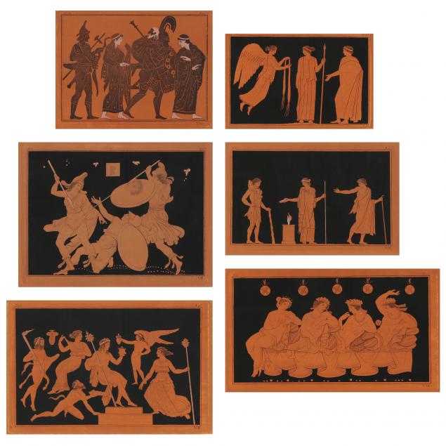 SIX ANTIQUE DECORATIVE
