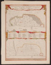 SIX ANTIQUE ENGLISH MAPS AND P