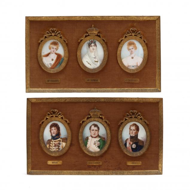 SIX ANTIQUE FRAMED PORTRAIT