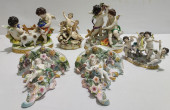 SIX ANTIQUE GERMAN PORCELAIN F