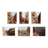 SIX ANTIQUE HAND-TINTED PHOTOG
