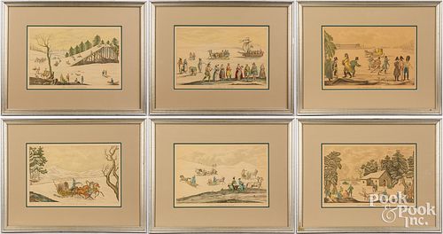 SIX AQUATINTS, LES SPORTS EN