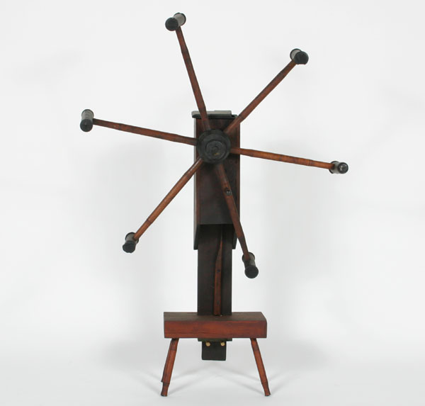 Six arm primitive yarn winder
