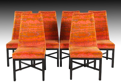 Six Armless Dining Chairs Made by