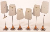SIX ART DECO CHROME AND BAKE-O