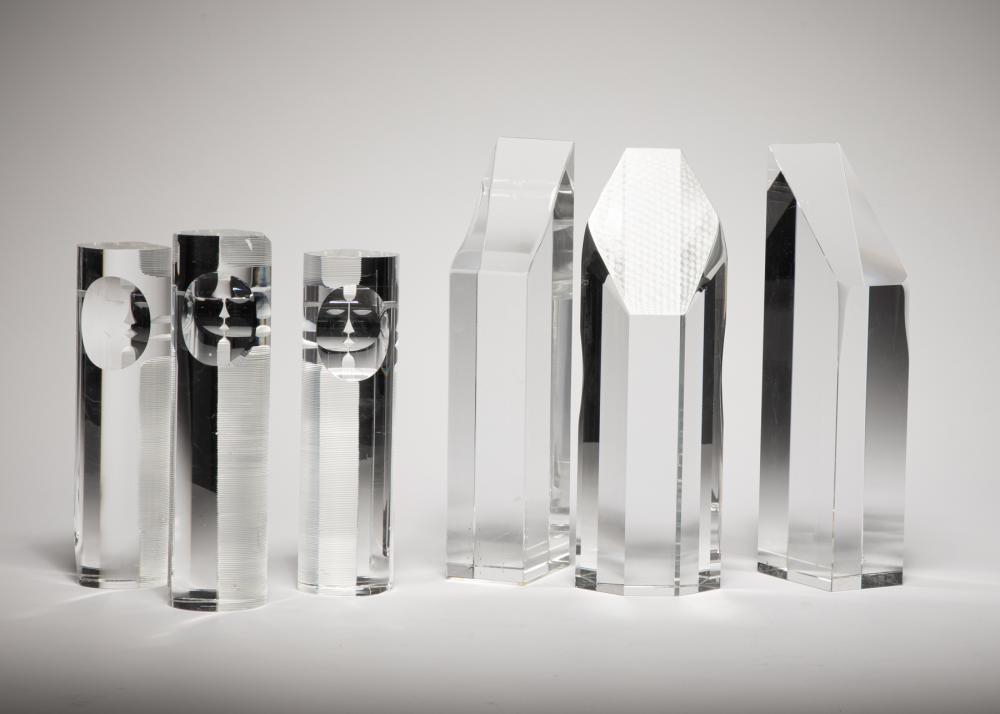 SIX ART GLASS OBJECTSSix Art