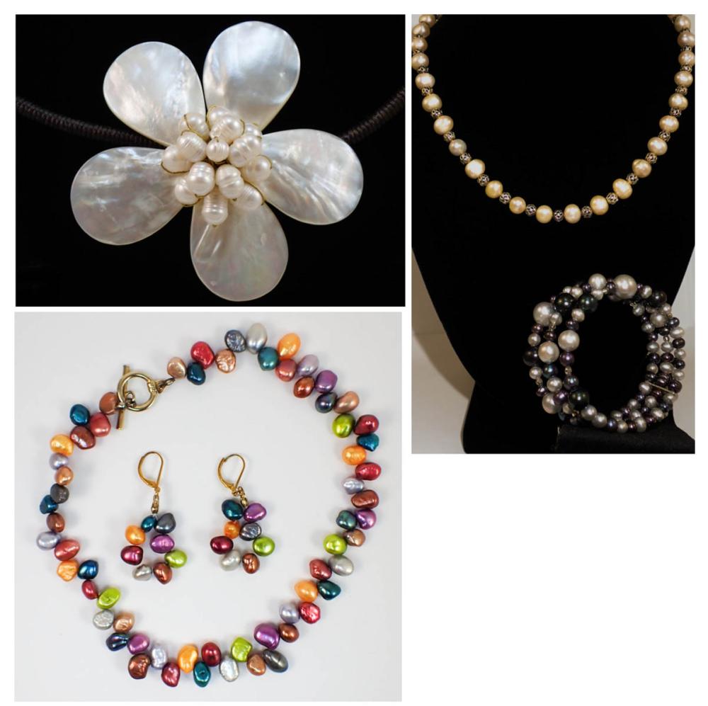 SIX ARTICLES OF PEARL JEWELRY,