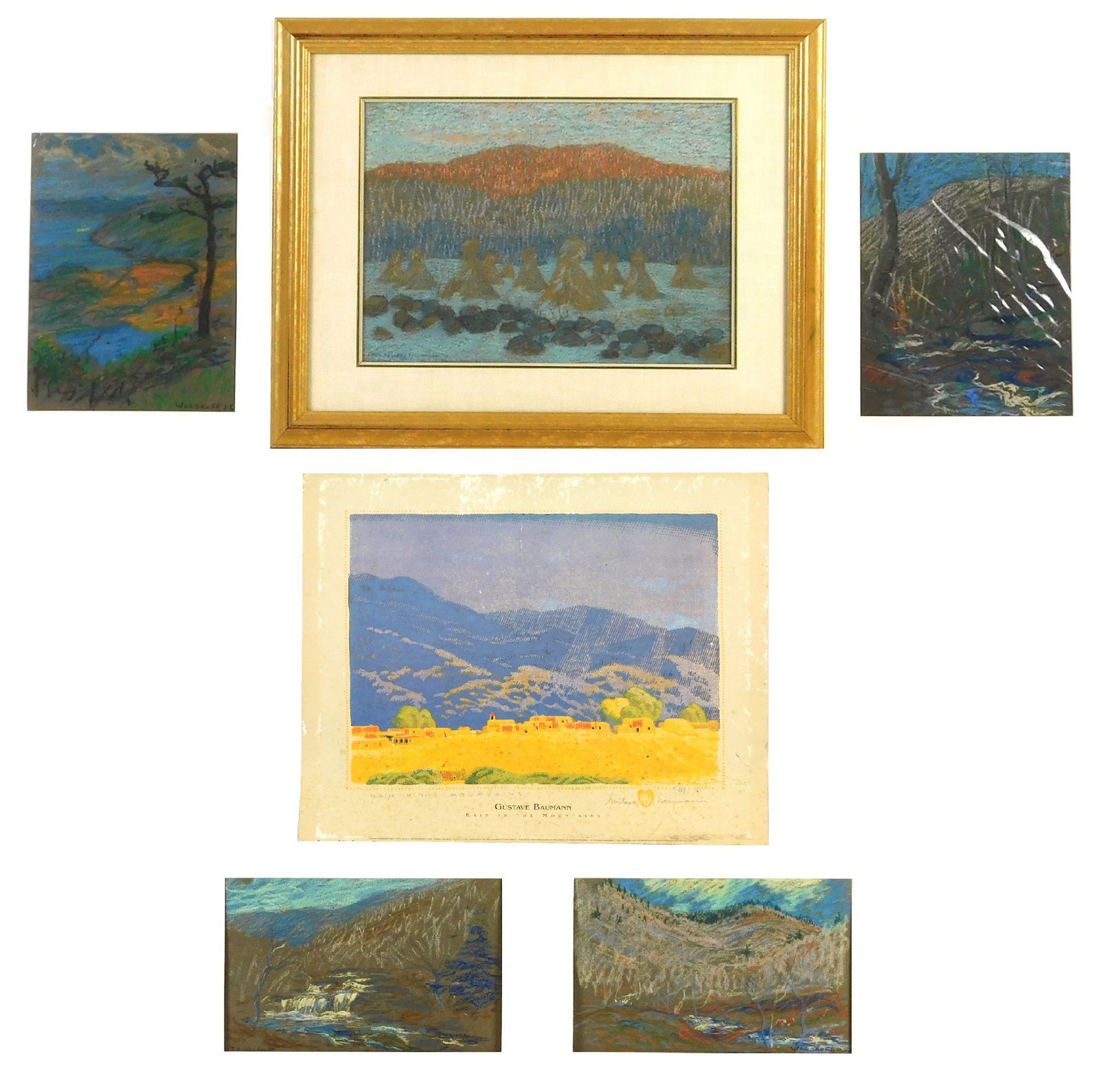 SIX ARTWORKS, INCLUDING FIVE BY