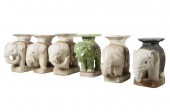 SIX ASIAN CERAMIC GARDEN SEATS