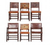 SIX ASSEMBLED BAROQUE STYLE LE