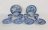 SIX ASSEMBLED CANTON BLUE AND