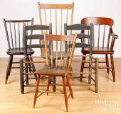 SIX ASSORTED ANTIQUE CHAIRS<br