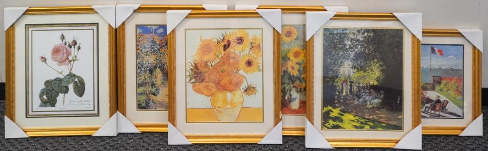 SIX ASSORTED COLOR PRINTS, EACH
