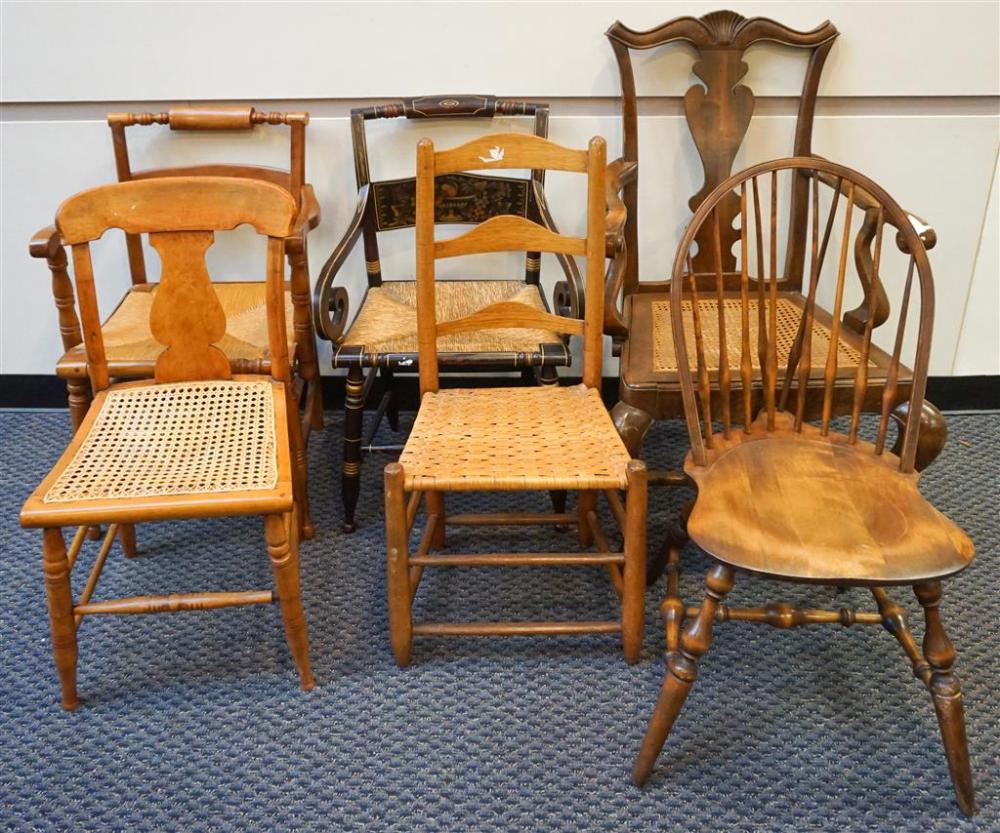 SIX ASSORTED EARLY AMERICAN STYLE