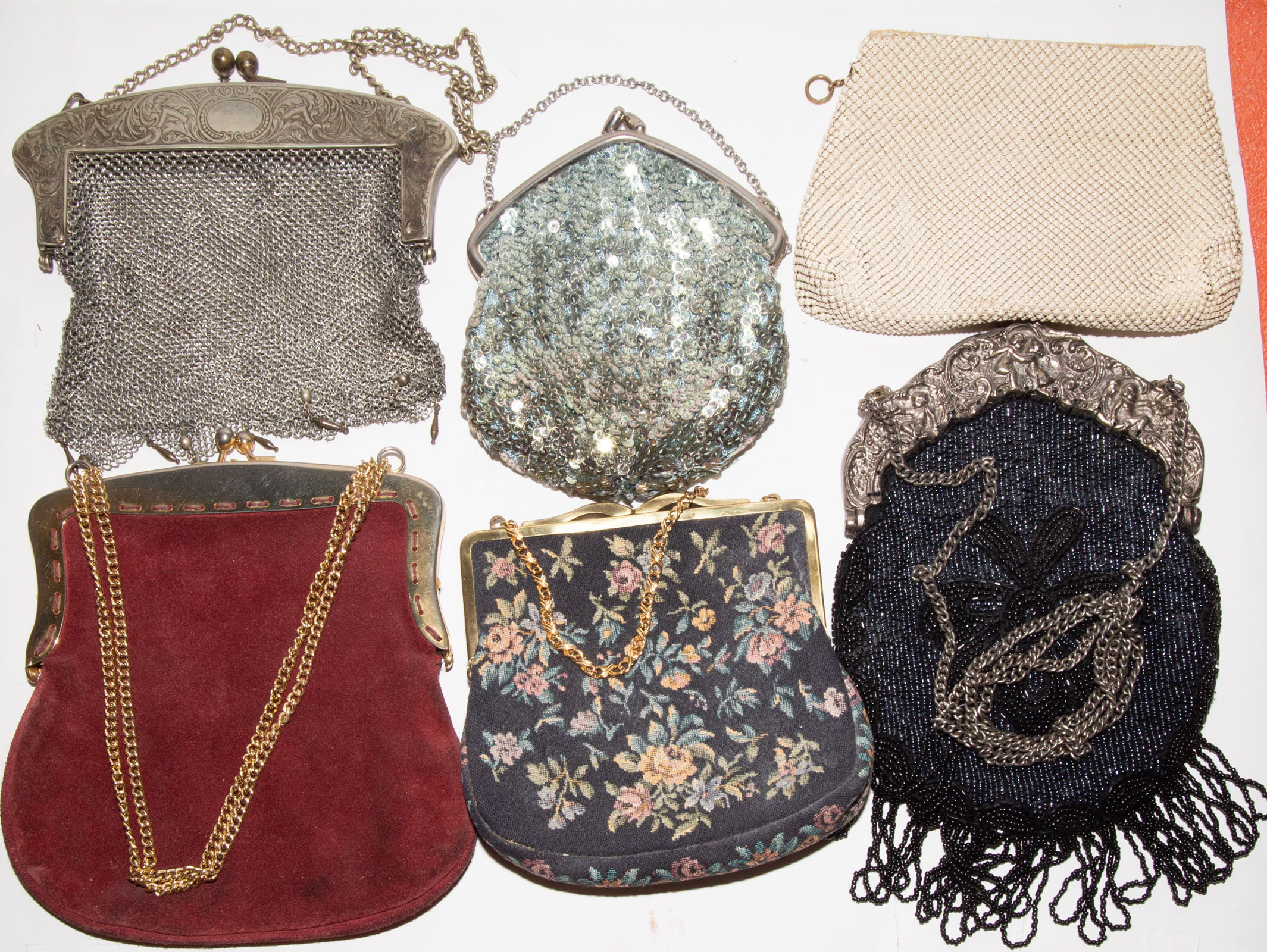 SIX ASSORTED EVENING BAGS including