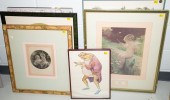 SIX ASSORTED FRAMED ARTWORKS N