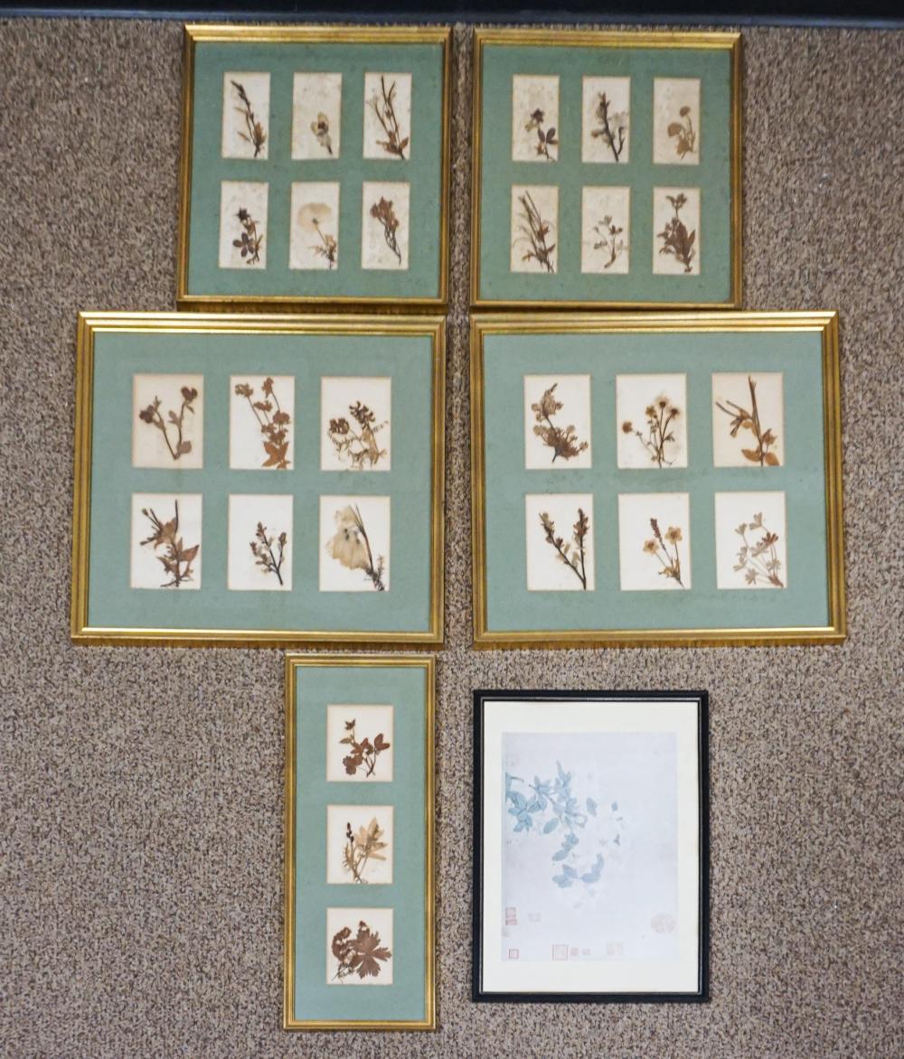 SIX ASSORTED FRAMED WORKS OF ARTSix