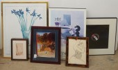 SIX ASSORTED FRAMED WORKS OF A