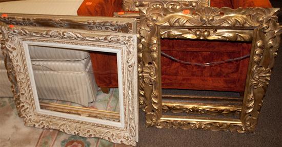 Six assorted gilt and painted
