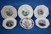 SIX ASSORTED POLYCHROME TRANSF