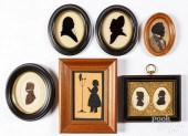 SIX ASSORTED SILHOUETTES, 19TH