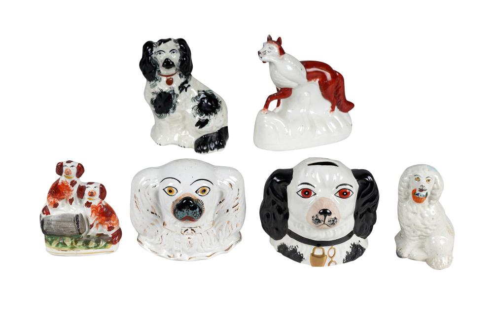 SIX ASSORTED SMALL STAFFORDSHIRE