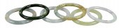 SIX ASSORTED STONE BANGLE BRAC