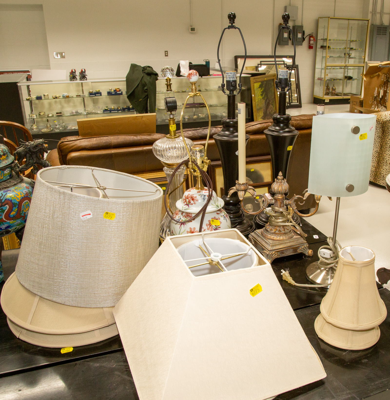 SIX ASSORTED TABLE LAMPS With