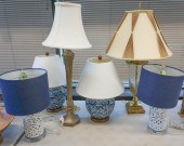 SIX ASSORTED TABLE LAMPSSix As
