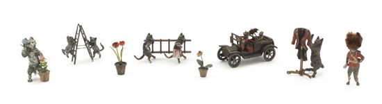 Six Austrian Cold Painted Bronze