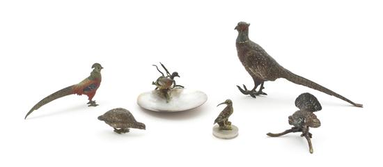 Six Austrian Cold Painted Bronze