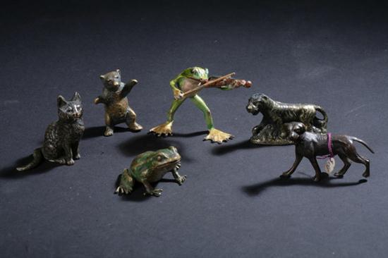 SIX AUSTRIAN MINIATURE BRONZE
